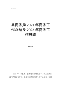 員工年終工作總結(jié)縣商務(wù)局2021年商務(wù)工作總結(jié)及2022年商務(wù)工作思路