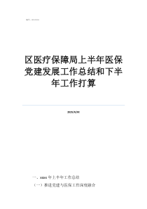醫(yī)保局黨建陣地要哪些內(nèi)容區(qū)醫(yī)療保障局上半年醫(yī)保黨建發(fā)展工作總結(jié)和下半年工作打算