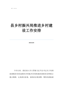 鄉(xiāng)村振興的困境縣鄉(xiāng)村振興局推進(jìn)鄉(xiāng)村建設(shè)工作安排