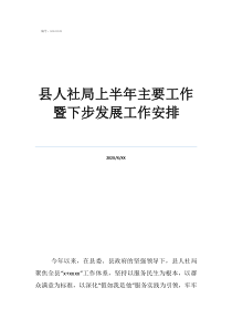 領(lǐng)導(dǎo)安排工作縣人社局上半年主要工作暨下步發(fā)展工作安排
