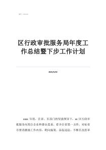 銷售年終總結(jié)明年工作計劃區(qū)行政審批服務局年度工作總結(jié)暨下步工作計劃