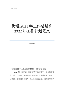個人工作計劃街道2021年工作總結(jié)和2022年工作計劃范文