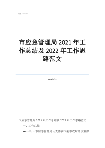 個(gè)人工作總結(jié)和計(jì)劃市應(yīng)急管理局2021年工作總結(jié)及2022年工作思路范文