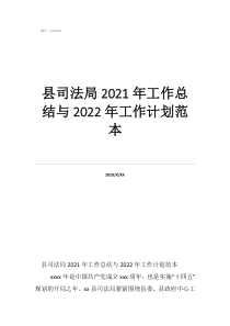 縣司法局2021年工作總結(jié)與2022年工作計劃范本