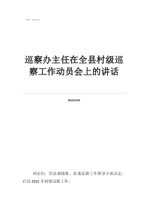 村級(jí)巡察問題清單巡察辦主任在全縣村級(jí)巡察工作動(dòng)員會(huì)上的講話