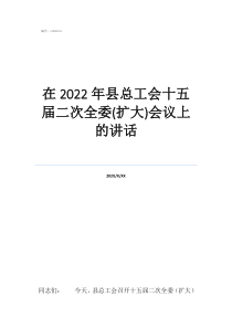 中國(guó)工會(huì)十七大在2022年縣總工會(huì)十五屆二次全委(擴(kuò)大)會(huì)議上的講話