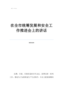 黨員會(huì)上駐村干部講話在全市統(tǒng)籌發(fā)展和安全工作推進(jìn)會(huì)上的講話