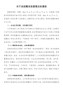 關(guān)于巡視整改進(jìn)展情況的通報(bào)