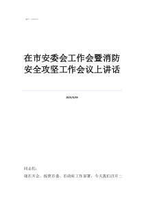 在市安委會工作會暨消防安全攻堅工作會議上講話