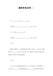 初創(chuàng)公司企業(yè)國(guó)際勞務(wù)合同（4）