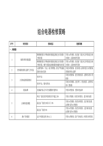 組合電器檢修策略