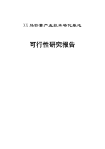 XX馬鈴薯產(chǎn)業(yè)技術(shù)轉(zhuǎn)化基地
