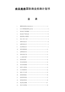 南昌鹿鼎國際商業(yè)招商計劃書-20DOC