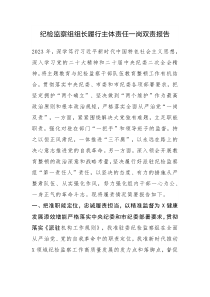 紀(jì)檢監(jiān)察組組長(zhǎng)履行主體責(zé)任一崗雙責(zé)報(bào)告