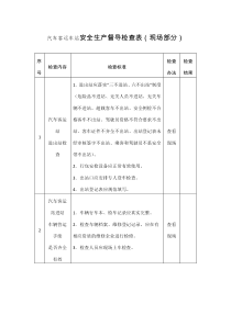 汽車客運(yùn)車站安全生產(chǎn)督導(dǎo)檢查表