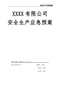 新版全套安全生產應急預案