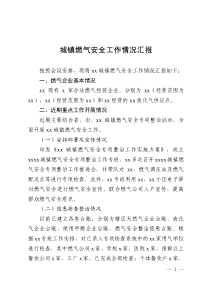 城鎮(zhèn)燃?xì)獍踩ぷ髑闆r匯報(bào)
