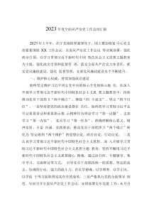 2023年度全面從嚴治黨工作總結(jié)匯報