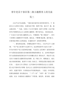 青年黨員干部在第二批主題教育上的交流發(fā)言