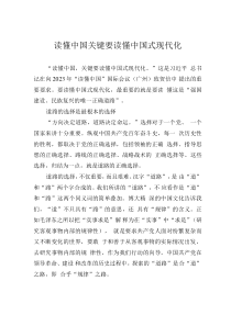 讀懂中國關(guān)鍵要讀懂中國式現(xiàn)代化?