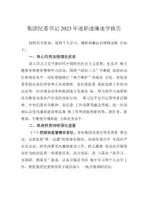 集團紀委書記2023年述職述廉述學(xué)報告