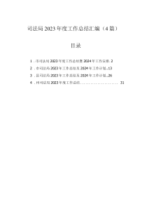 司法局2023年度工作總結(jié)匯編（4篇）