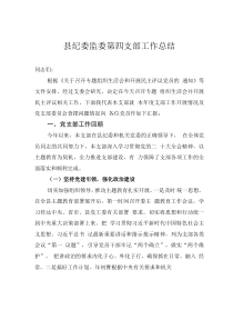 縣紀(jì)委監(jiān)委第四支部工作總結(jié)