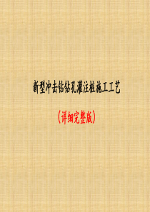 （詳細完整版）新型沖擊鉆鉆孔灌注樁施工工藝課件