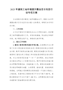 2025年建筑工地環(huán)境提升整治百日攻堅(jiān)行動(dòng)專項(xiàng)方案