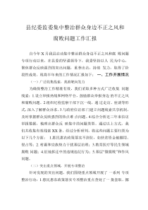 縣紀委監(jiān)委集中整治群眾身邊不正之風(fēng)和腐敗問題工作匯報