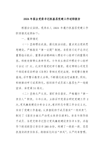 2024年國企黨委書記抓基層黨建工作述職報告