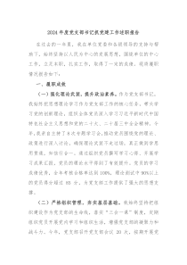 2024年度黨支部書記抓黨建工作述職報(bào)告