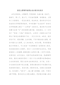 縣區(qū)主要領(lǐng)導(dǎo)省委全會(huì)分組討論發(fā)言