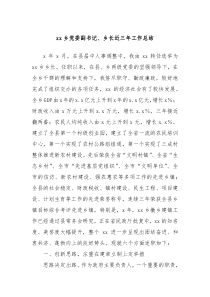 xx鄉(xiāng)黨委副書記、鄉(xiāng)長(zhǎng)近三年工作總結(jié)