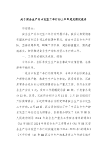 關(guān)于安全生產(chǎn)治本攻堅(jiān)三年行動(dòng)上半年完成情況報(bào)告
